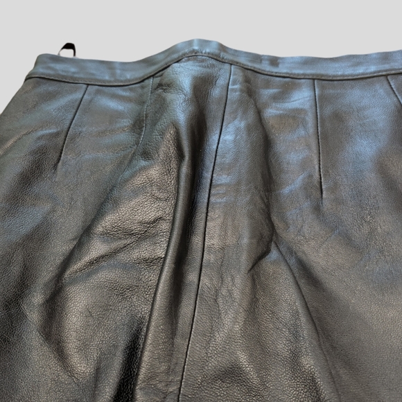 MIX IT GENUINE LEATHER VINTAGE PANTS DARTED IN FRONT AND BACK. - Picture 3 of 5